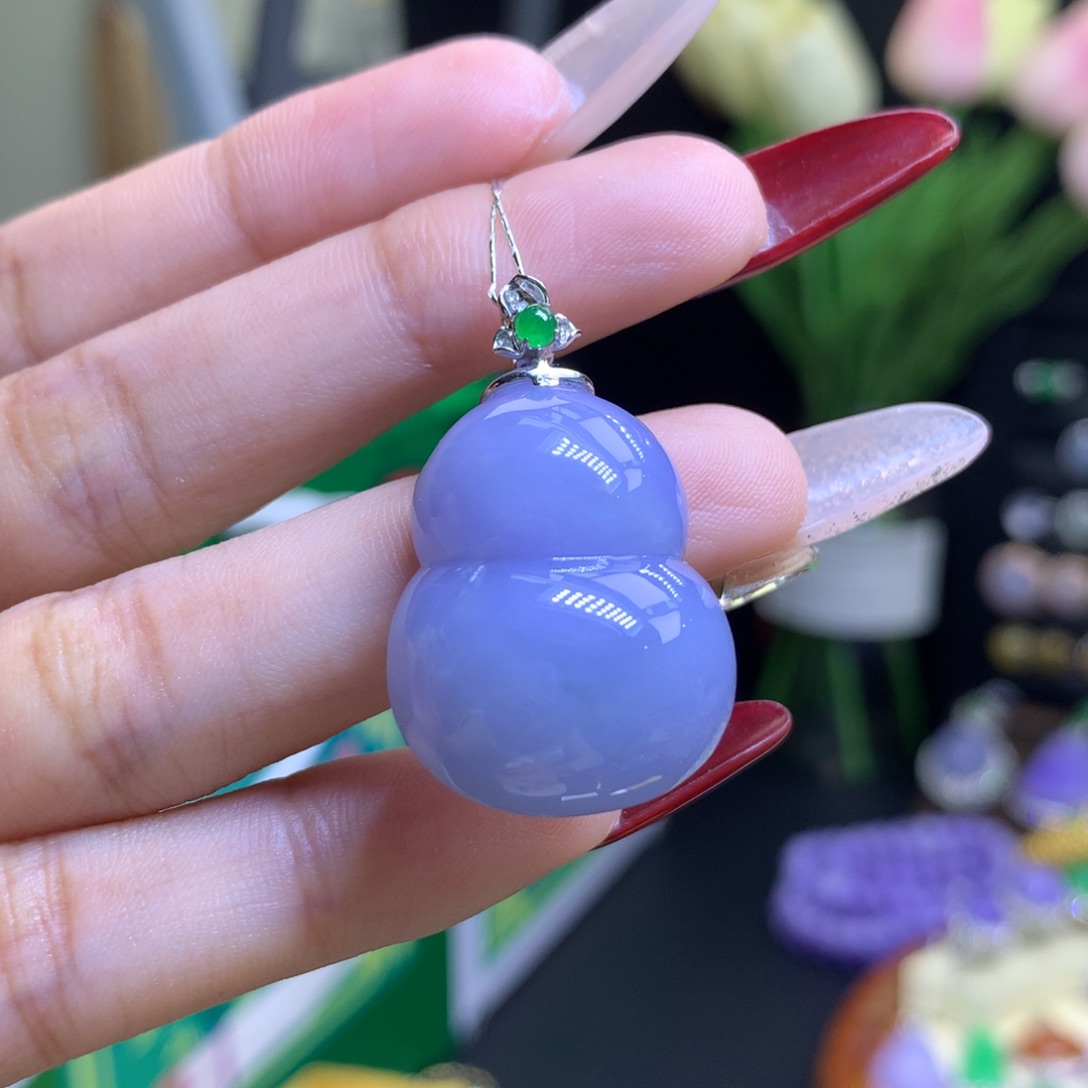 翡翠颈饰18K金镶嵌天然