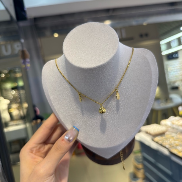 钛钢项链 如意小柿~中国风复古18k精致小众福气满满项链