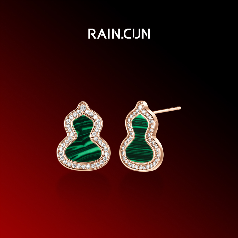 合金耳饰  【云云甄选】XG1189D-孔雀绿-气质时尚耳钉女