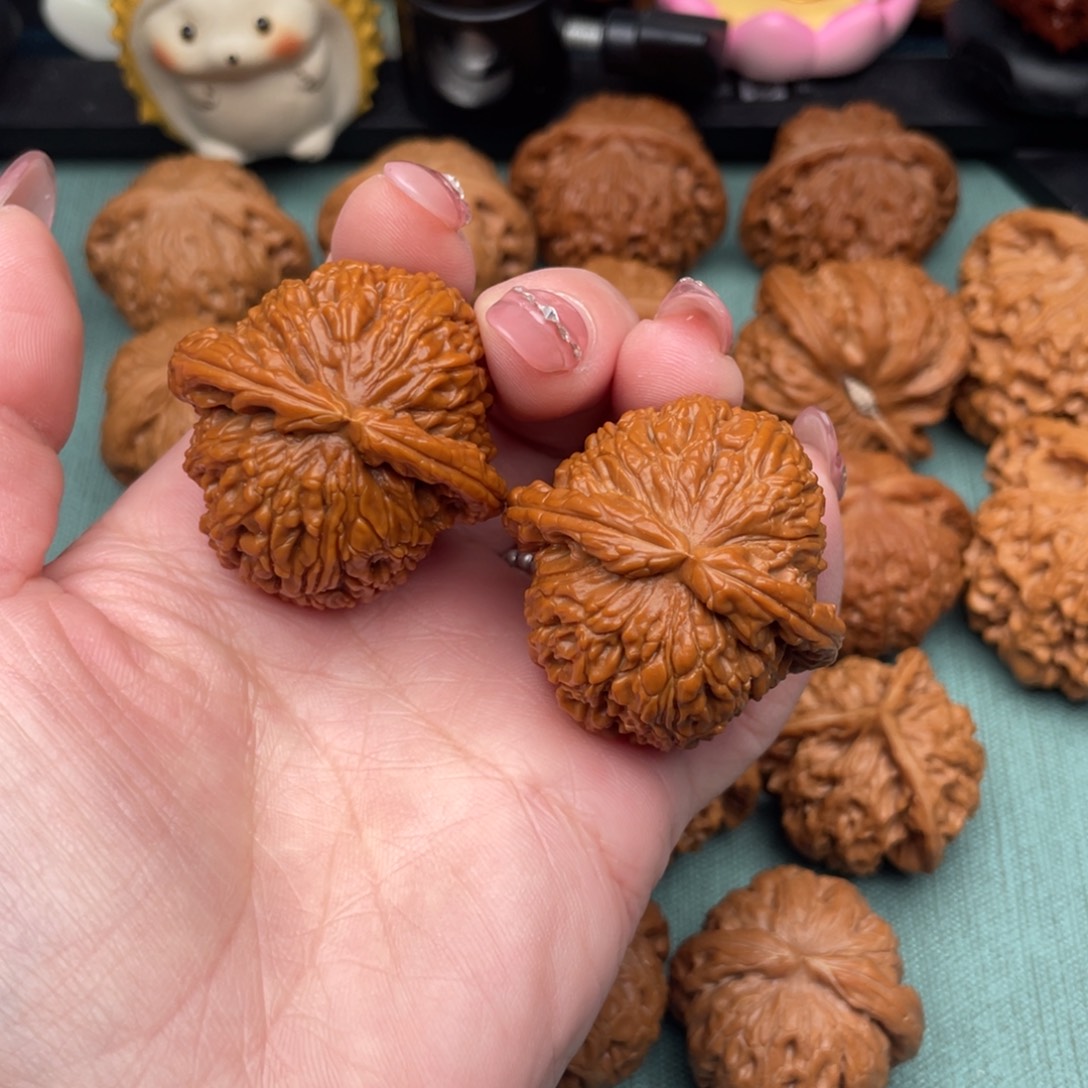 把件文玩核桃全品白狮子38