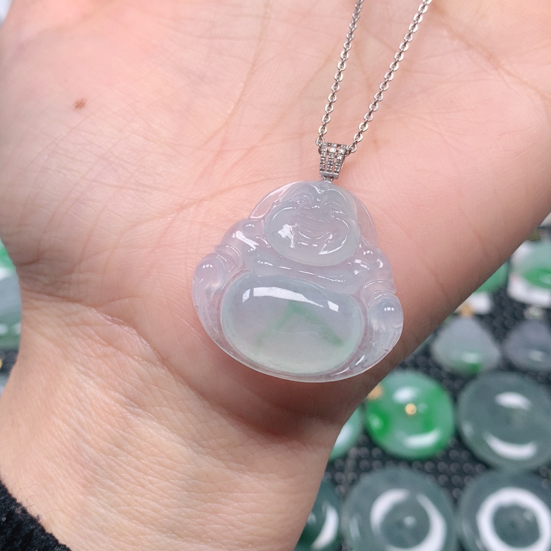 【闪购商品】翡翠吊坠(不含链)18K金镶嵌