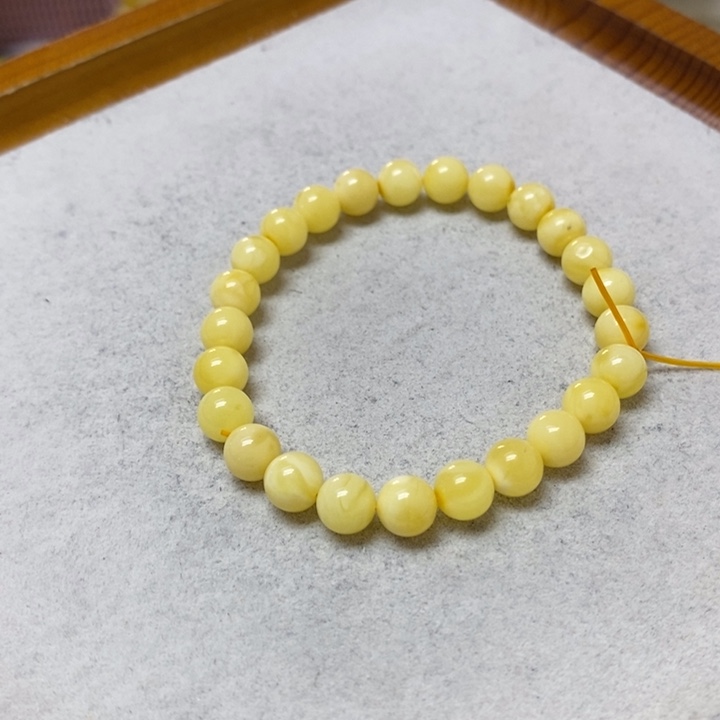 蜜蜡未镶嵌裸石手串