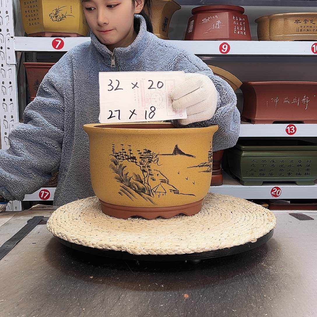 紫砂花盆紫砂花盆