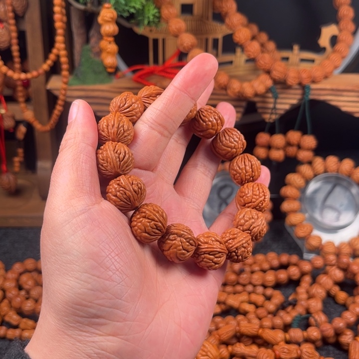 进***元桃核手串链接手串15