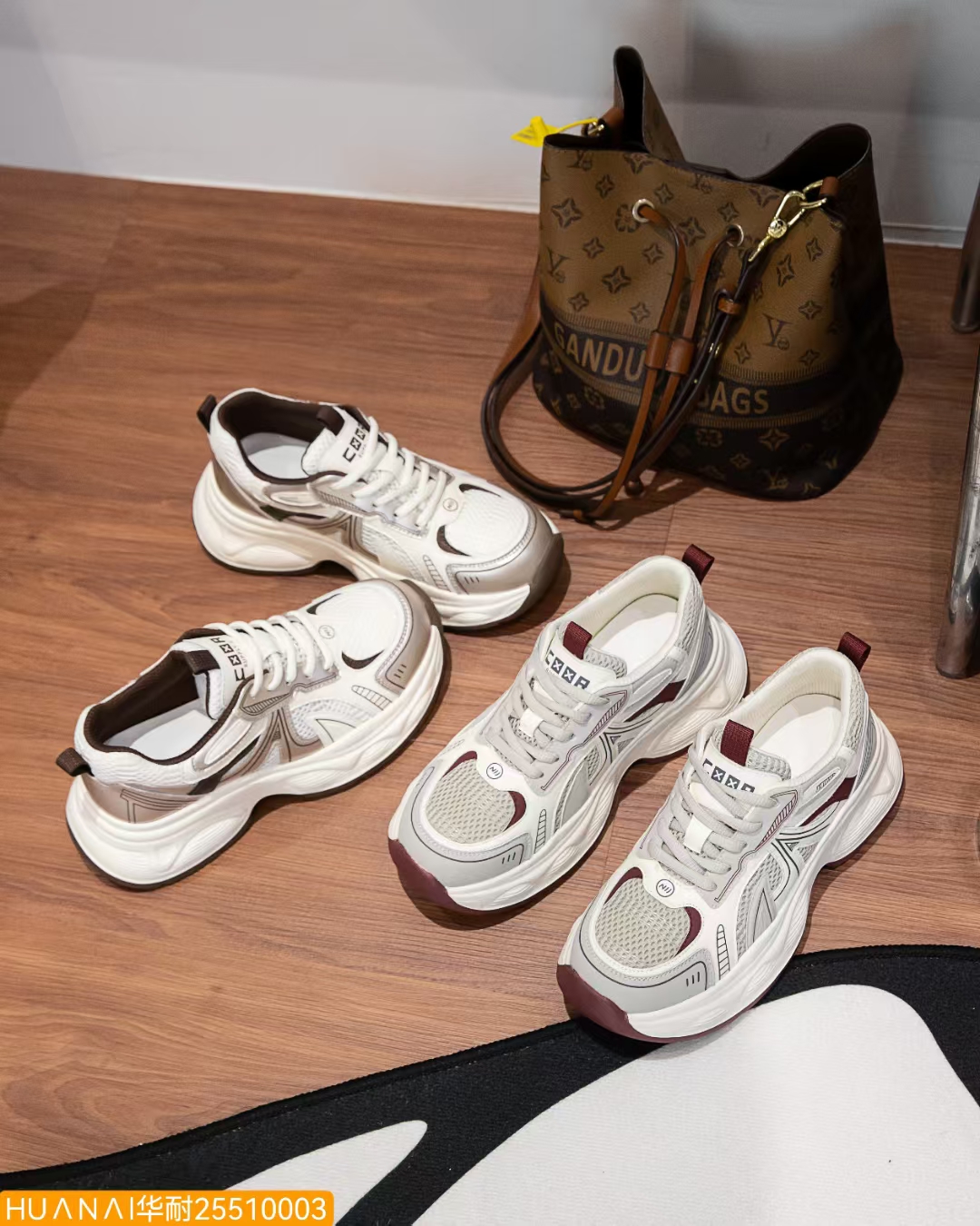 春款老爹鞋潮流网面韩版女鞋夏季四公分透气时尚百搭运动鞋厚底