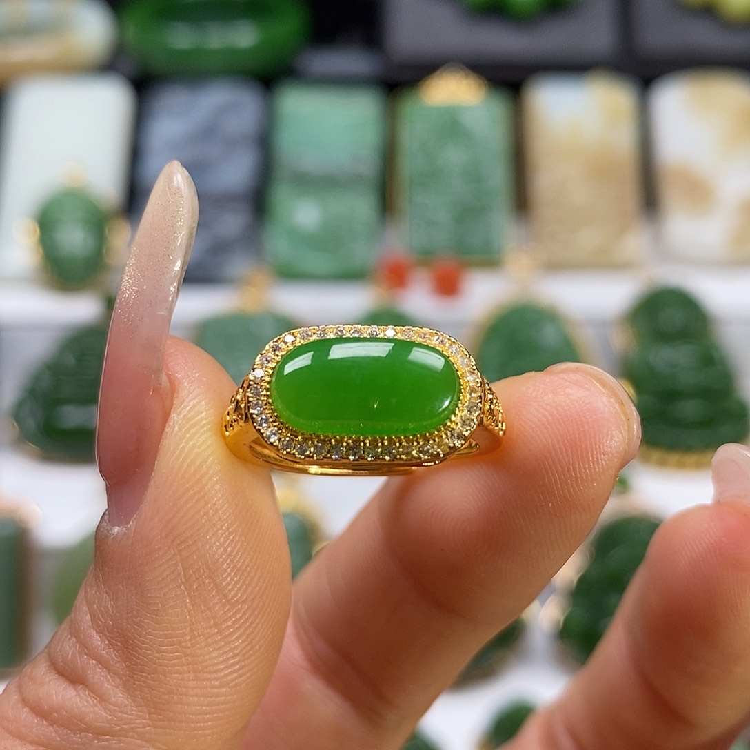 和田玉颈饰银S925镶嵌