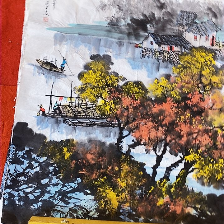 国画长****君红蓝的一只蝴蝶是