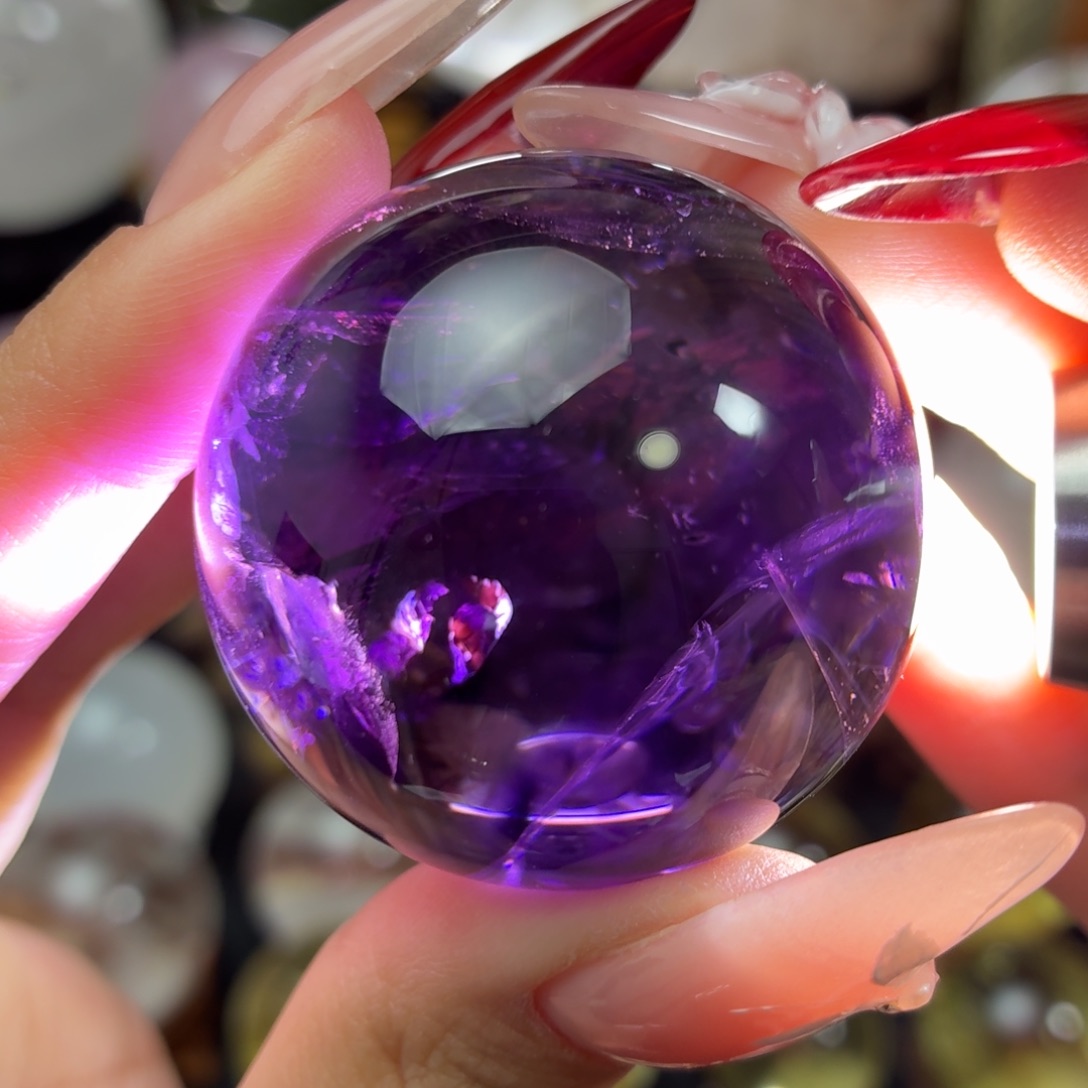 未镶嵌紫晶珠宝半成品达碧兹海胆40.4mm