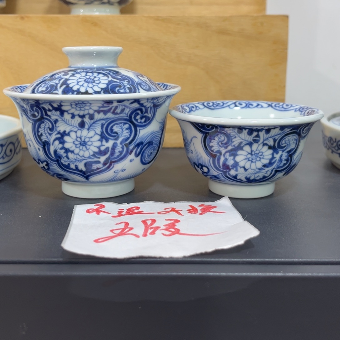 无*手绘仿元穿花海水两件套