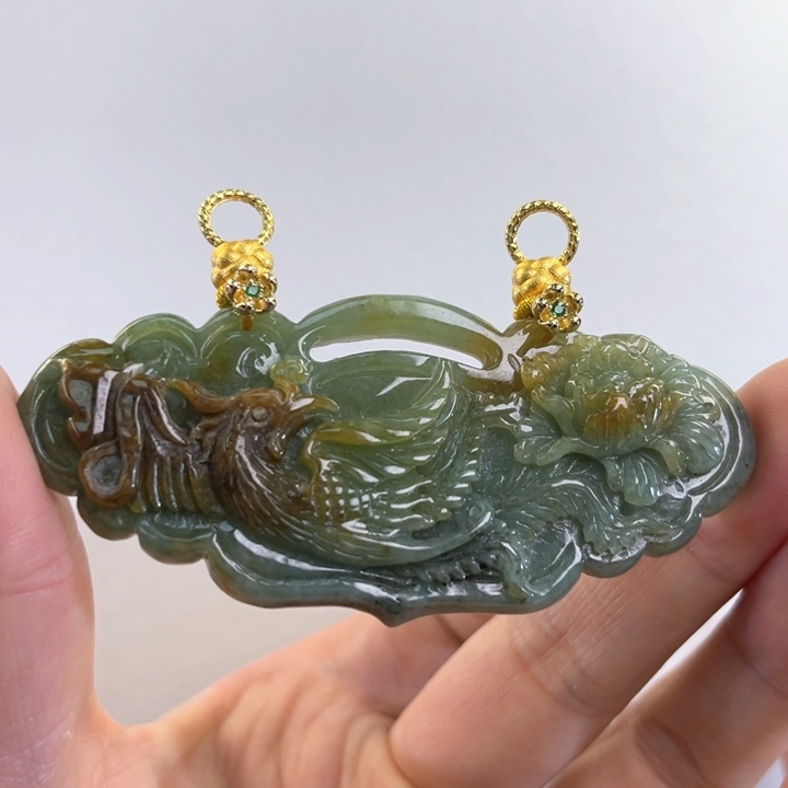 翡翠吊坠(赠链)未镶嵌代编织