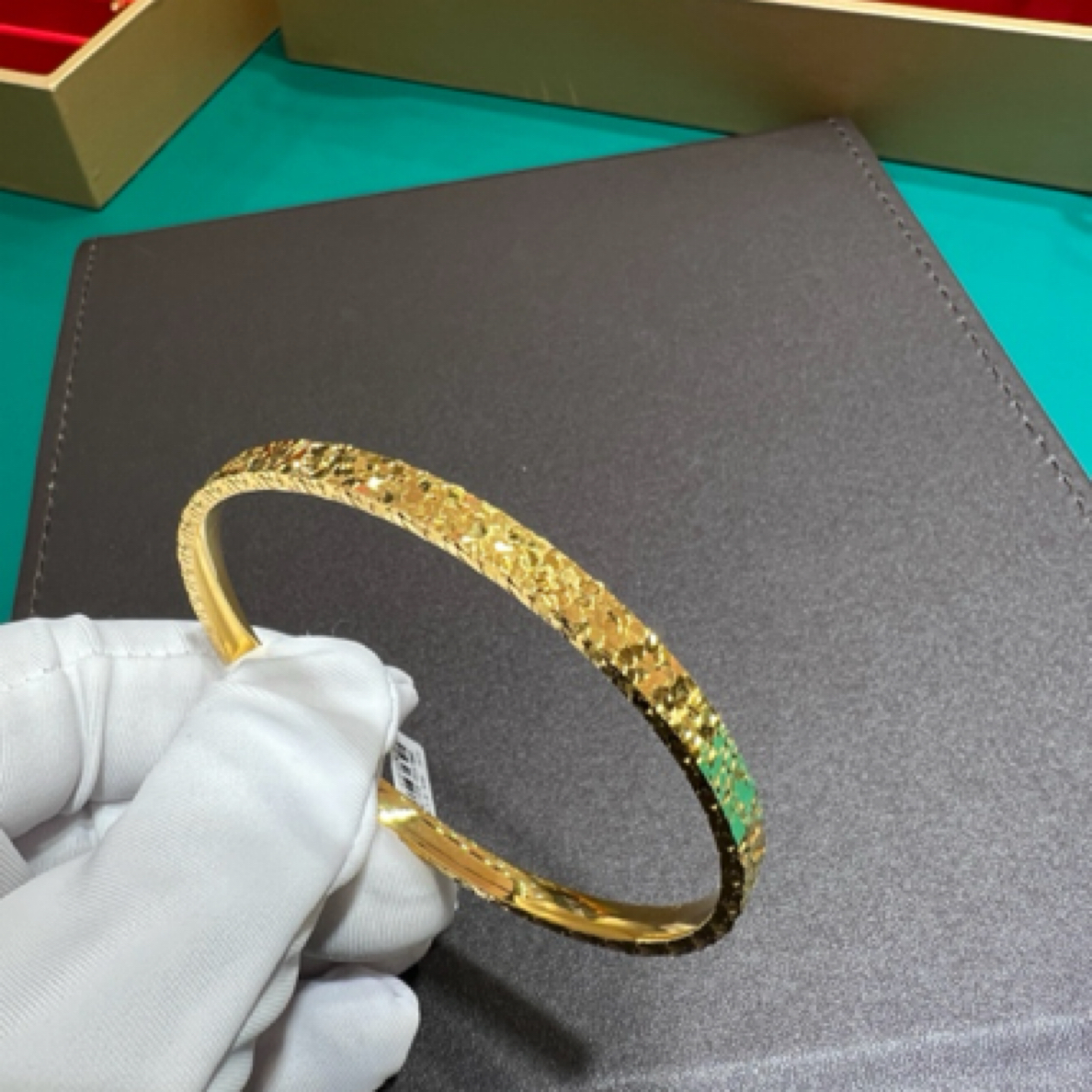 足银手镯 碎冰冰手镯（总重23.42克）