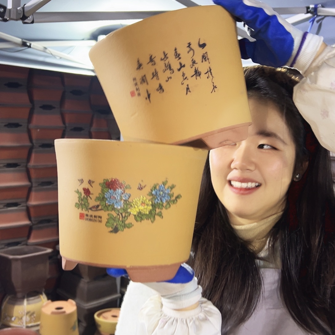 花开富贵小号一对