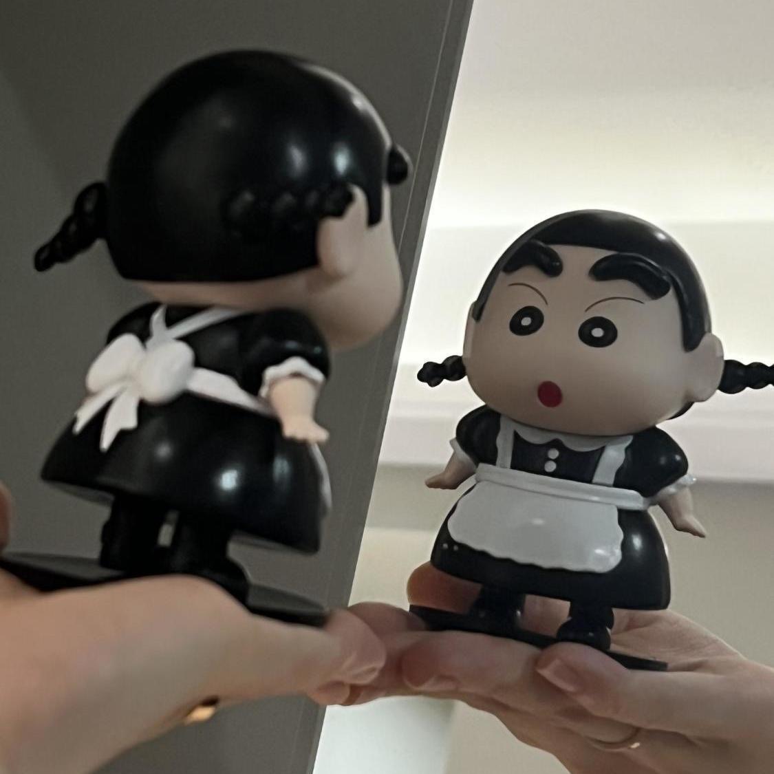 【蜡笔小新】女仆小新cos服装系列生日礼物优质黑色裙子摆件生日