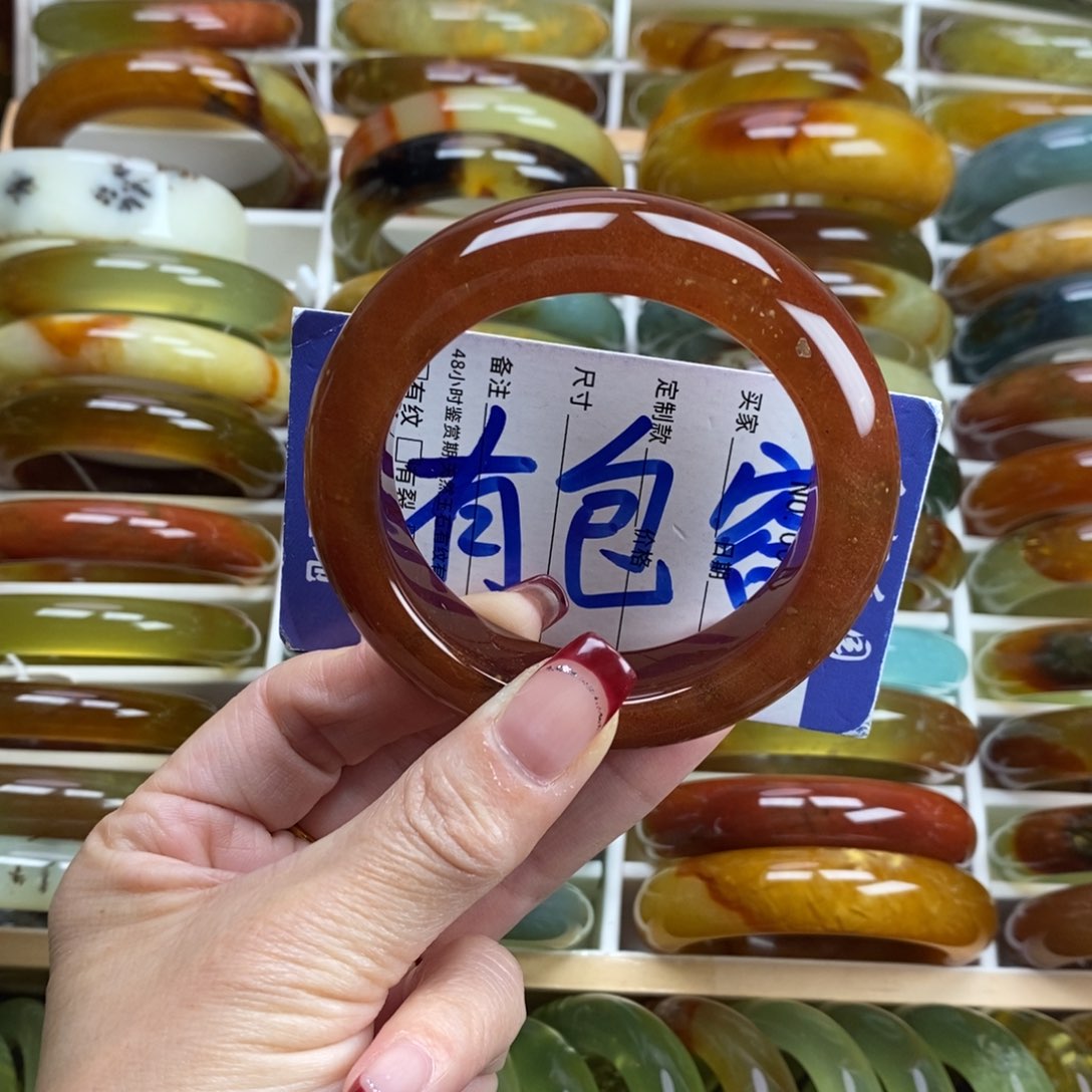 未镶嵌蛇纹石玉手镯百*