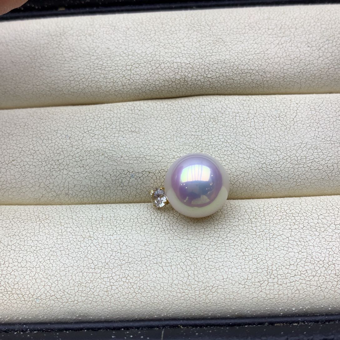 泡***沫淡水珍珠18K金镶嵌颈饰