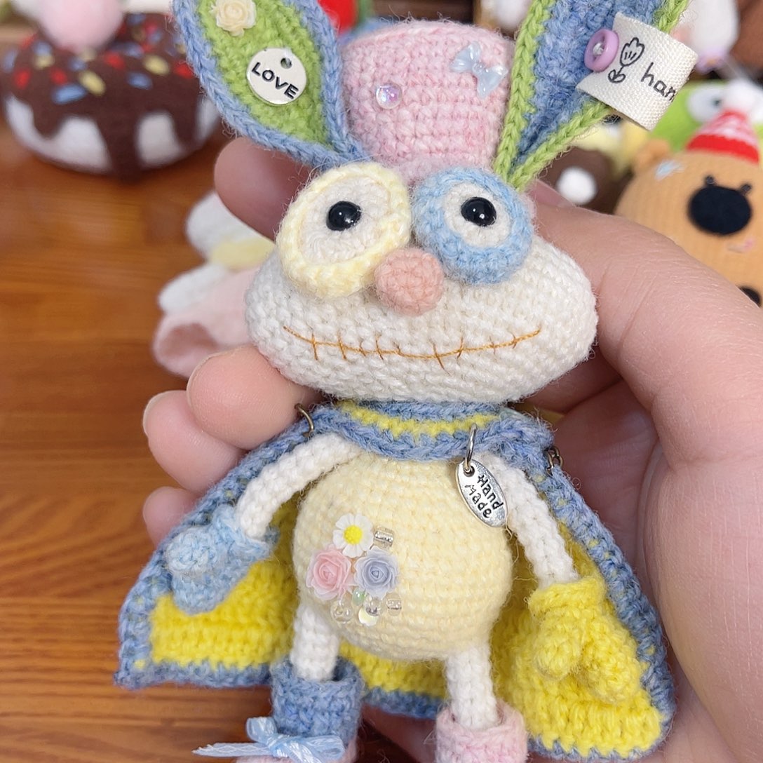 废突突 配小羊皮挂件 羊毛线款