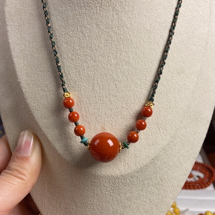 南红玛瑙手链未镶嵌南红吊坠