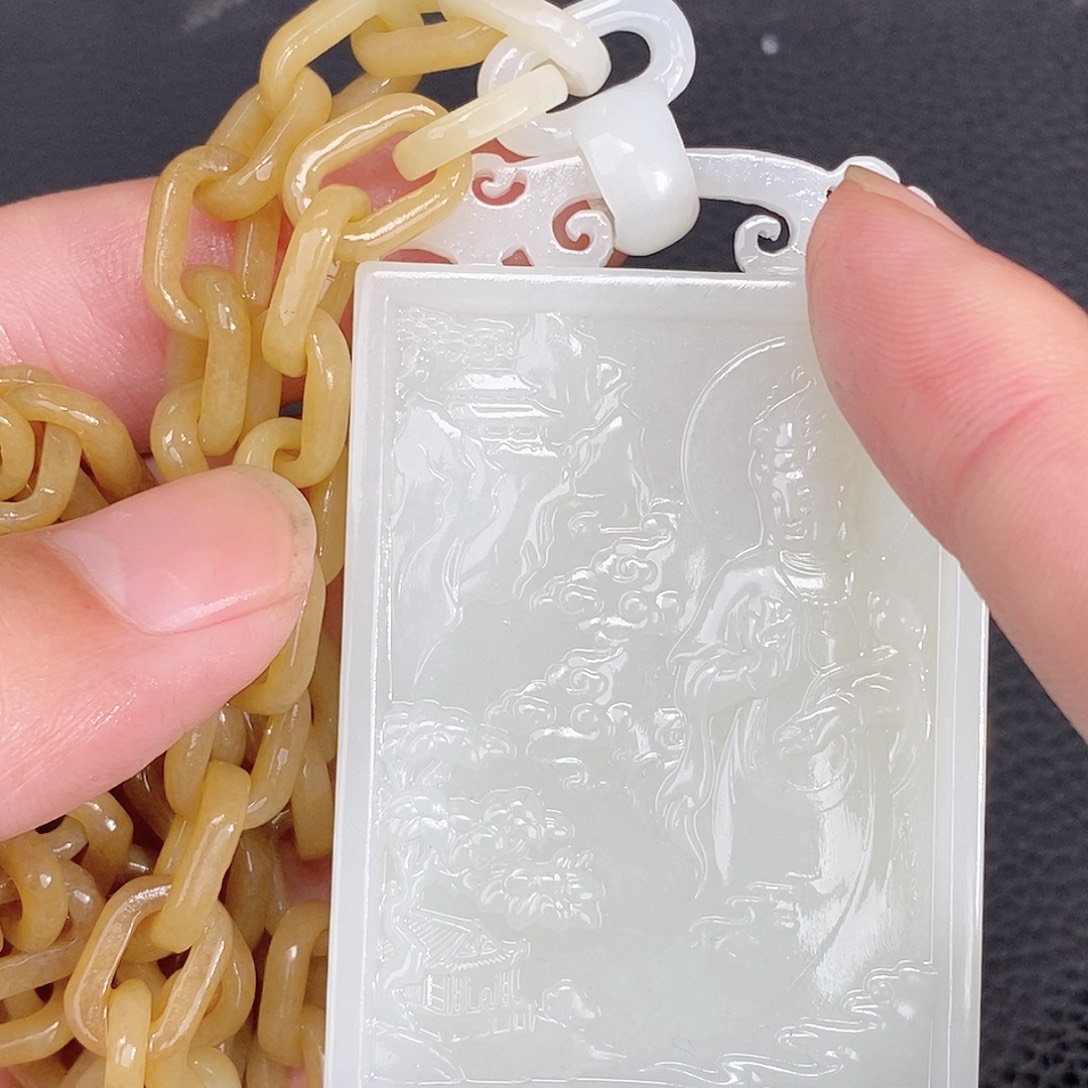 和田玉未镶嵌颈饰