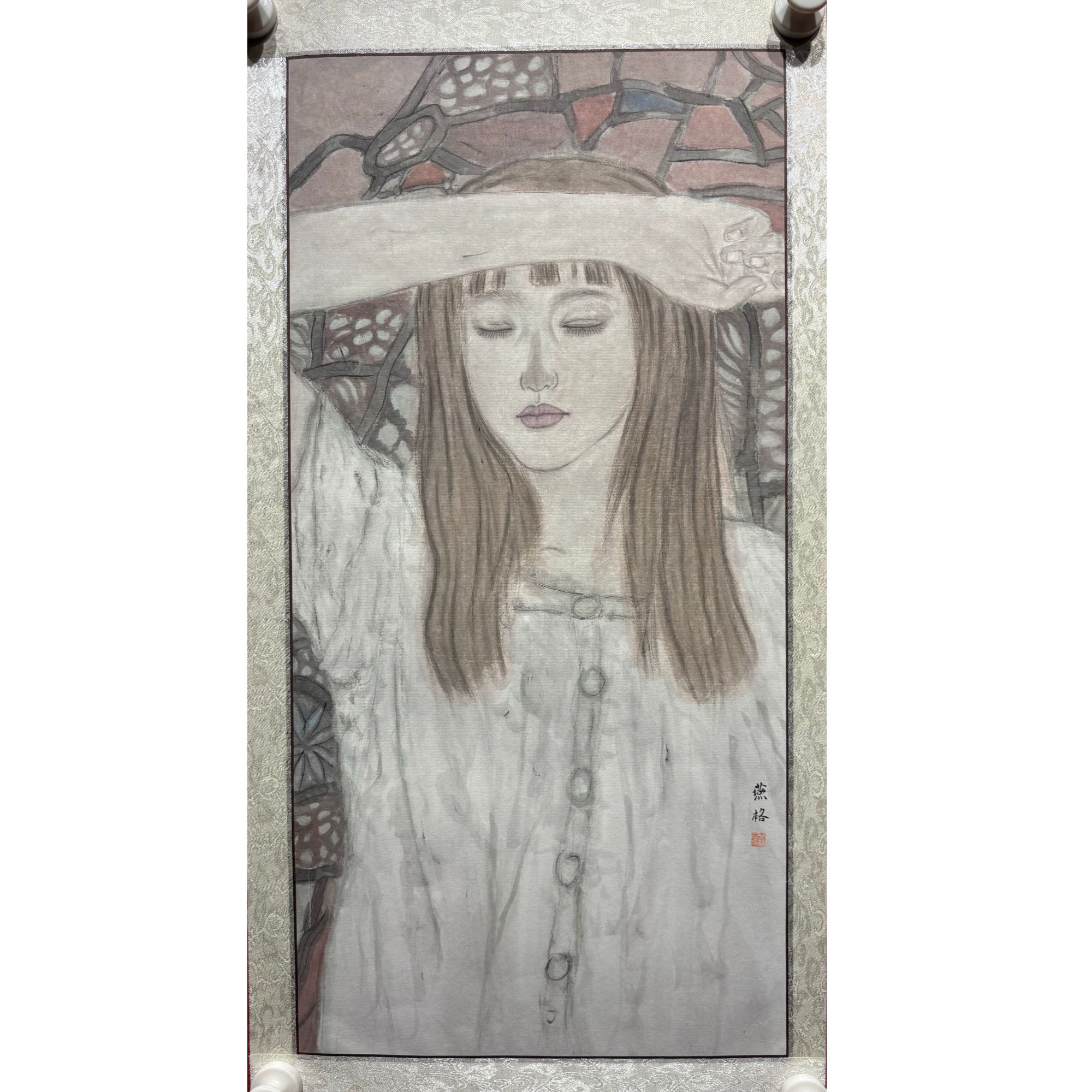 秦燕格国画手绘入书作品S2