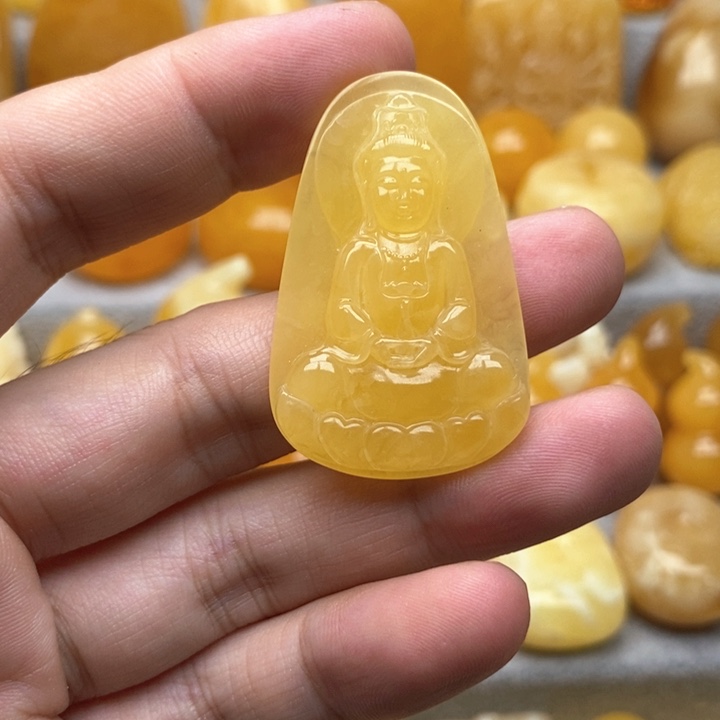 未镶嵌颈饰琥珀琥珀蜜蜡吊坠