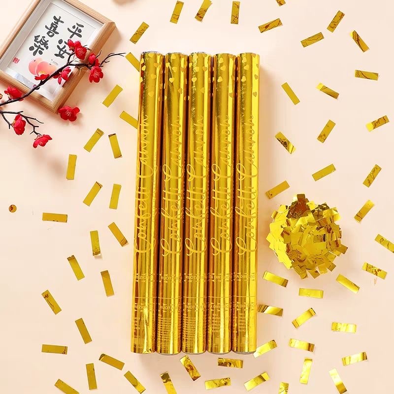 结婚手持礼花婚礼派对专用金色亮片婚庆庆典礼炮喷花气氛用品大全