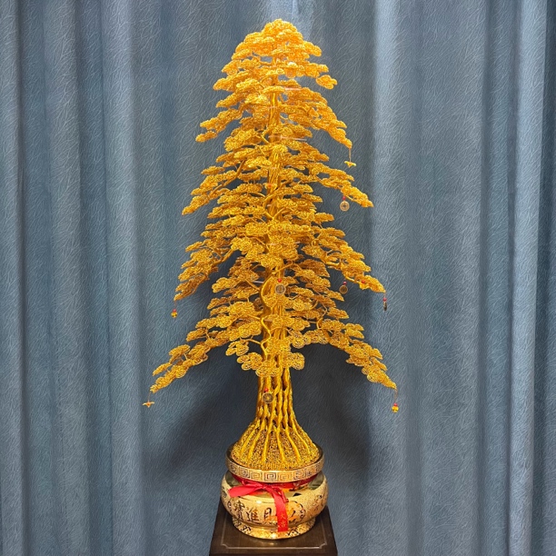 视频同款高1.2米超大号发财树客厅创意门店大摆件开业乔迁礼品