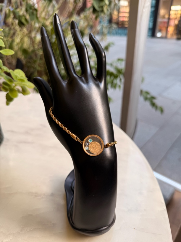 钛钢手链 玻璃款 蓝眼睛 独特 手链 