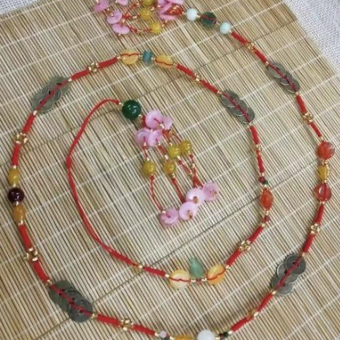 国潮新中式多财多宝手工编织本命年腰缠万贯腰链