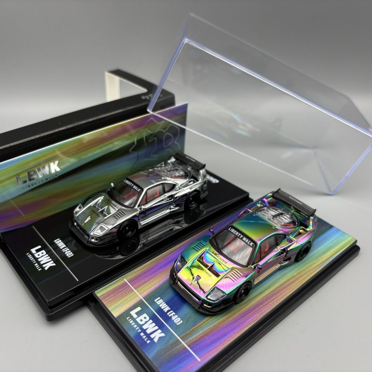 INNO 1/64 法拉利F40电镀银北京展会现场版合金静态模型