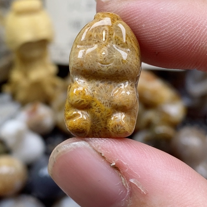 颈饰未镶嵌硅化珊瑚（珊瑚玉）小