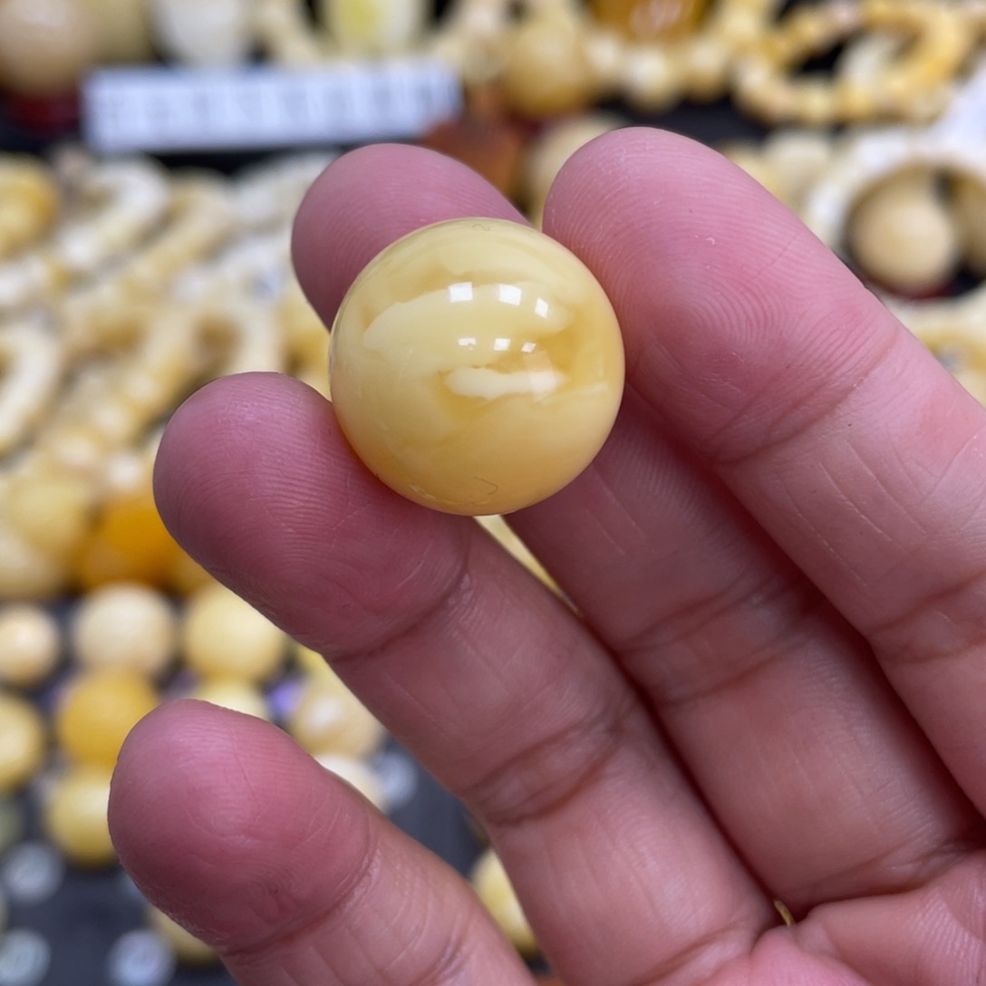 琥珀珠宝奇石未镶嵌19mm