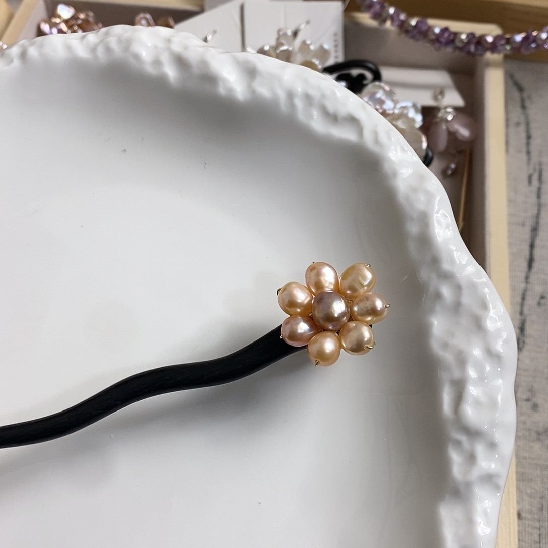 纯铜合金福利香槟色发簪