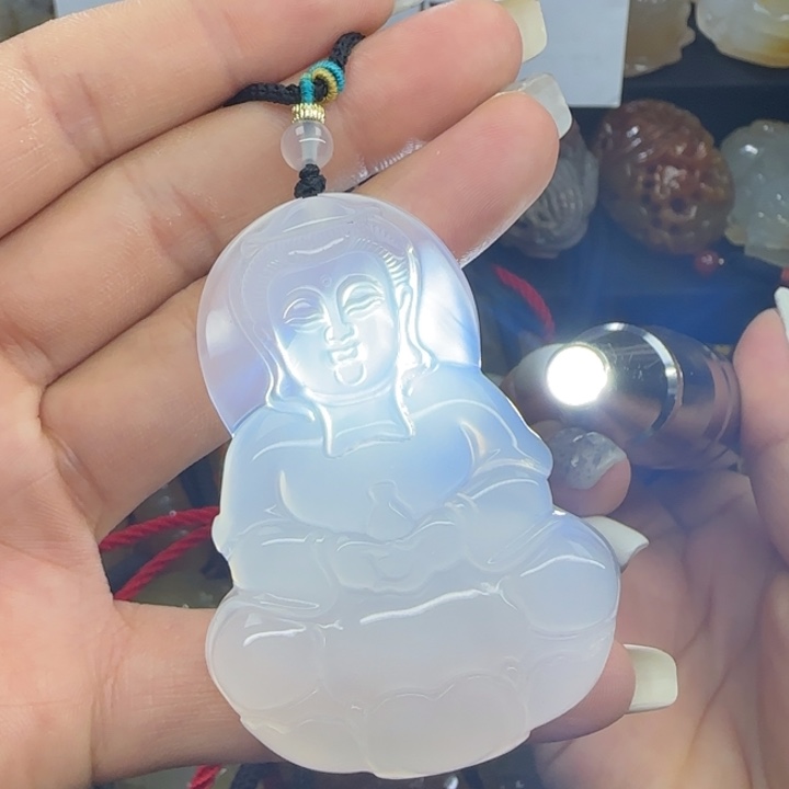 玛瑙/玉髓合金吊坠