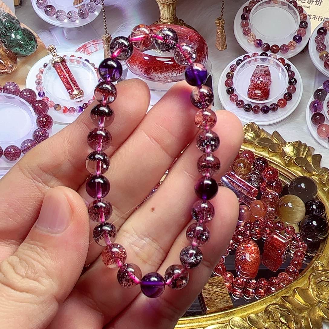 未镶嵌珠宝半成品水晶超七水晶手链