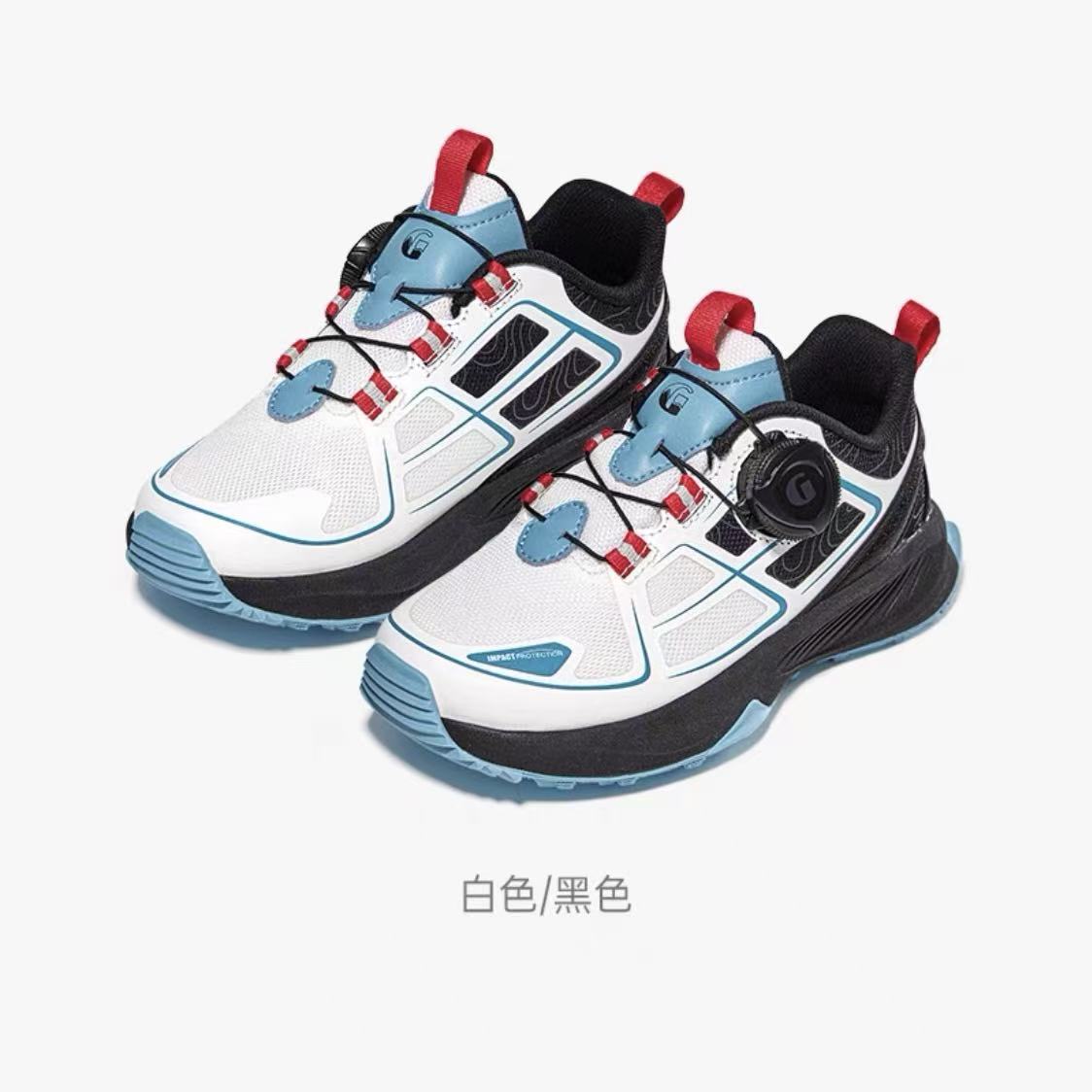 基诺浦机能鞋2025四季款男女中童网面旋纽扣款