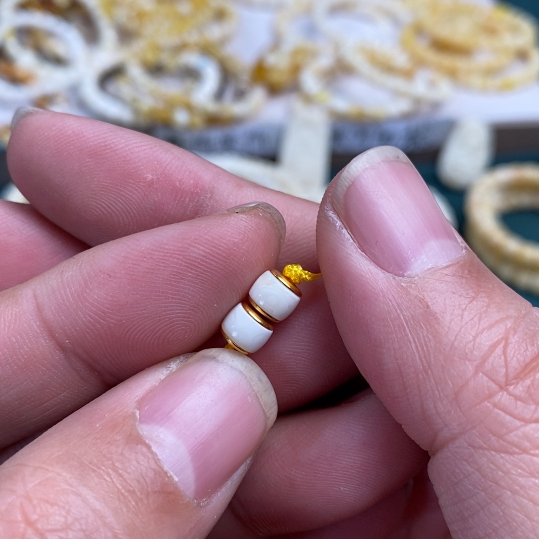 琥珀裸石银S925镀金镶嵌6mm镶嵌老型