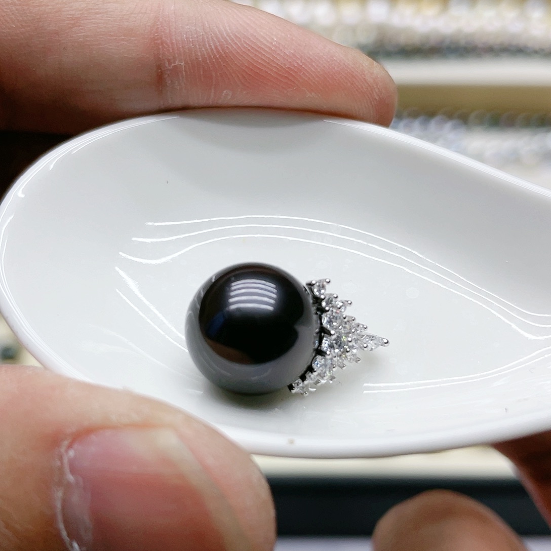 海水珍珠颈饰银S925镶嵌