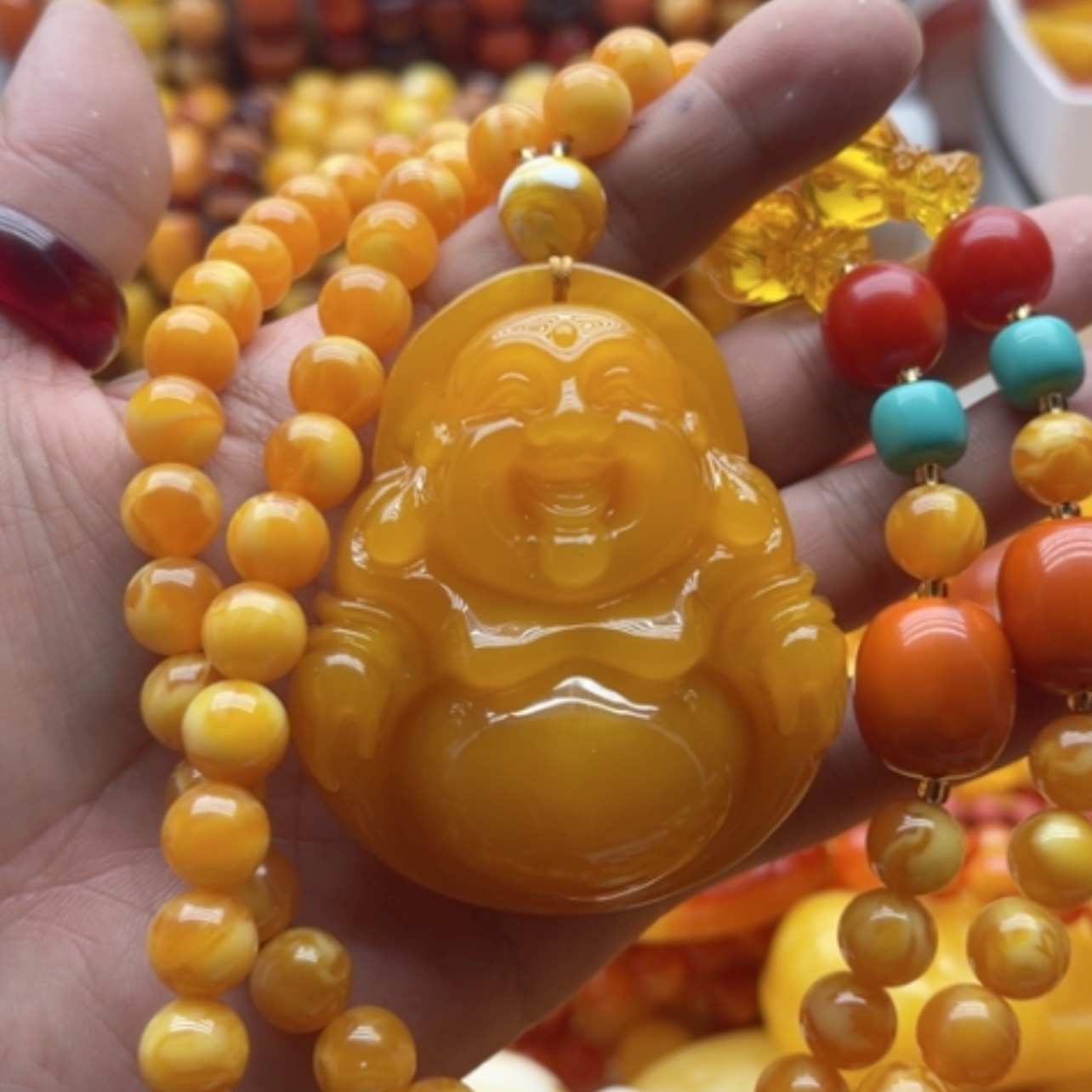 【闪购商品】蜜蜡项链未镶嵌✨***✨蜜蜡项链佛