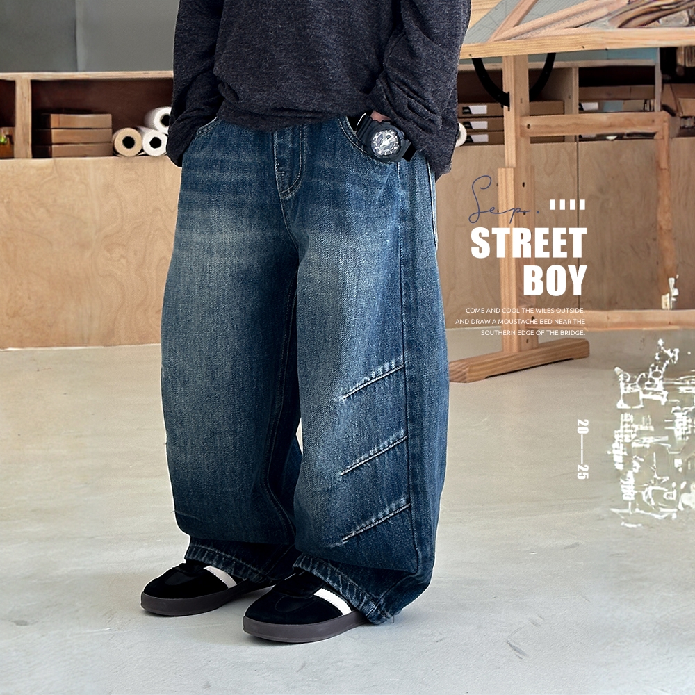 男童秋冬款牛仔裤儿童装秋季休闲宽松裤子中大童韩版百搭时尚新款