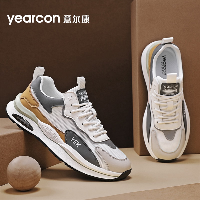 YEARCON/意尔康男士老爹鞋2025夏季新款透气网面高端运动休闲潮鞋