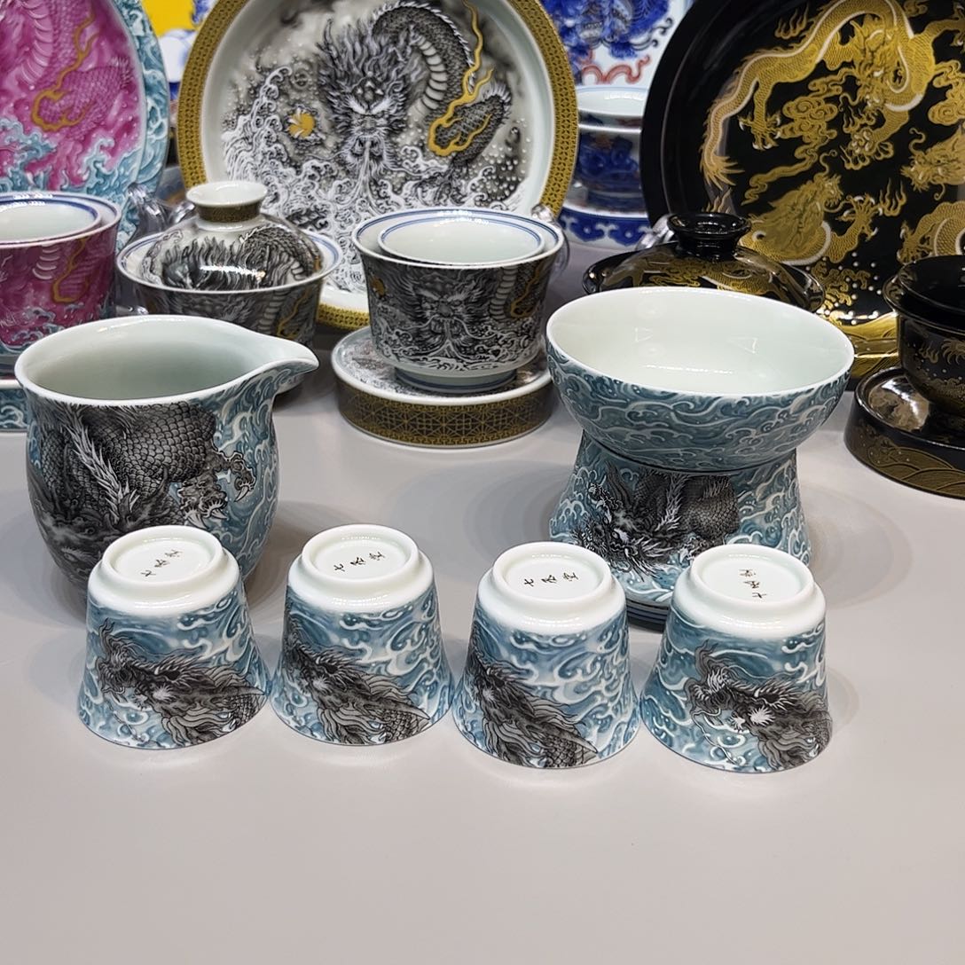 云***叶茶盏景德镇陶瓷艺术品