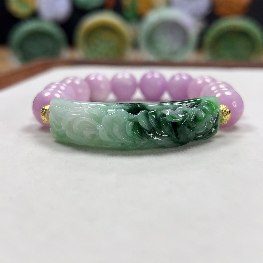 翡翠未镶嵌手链手牌