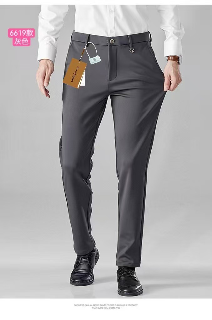 男士25春秋季新款商务总裁长裤6619