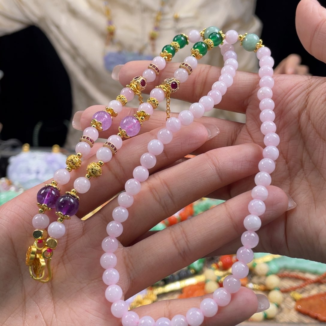 翡翠颈饰未镶嵌代编织