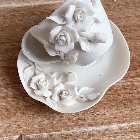 白瓷微瑕咖啡杯一套