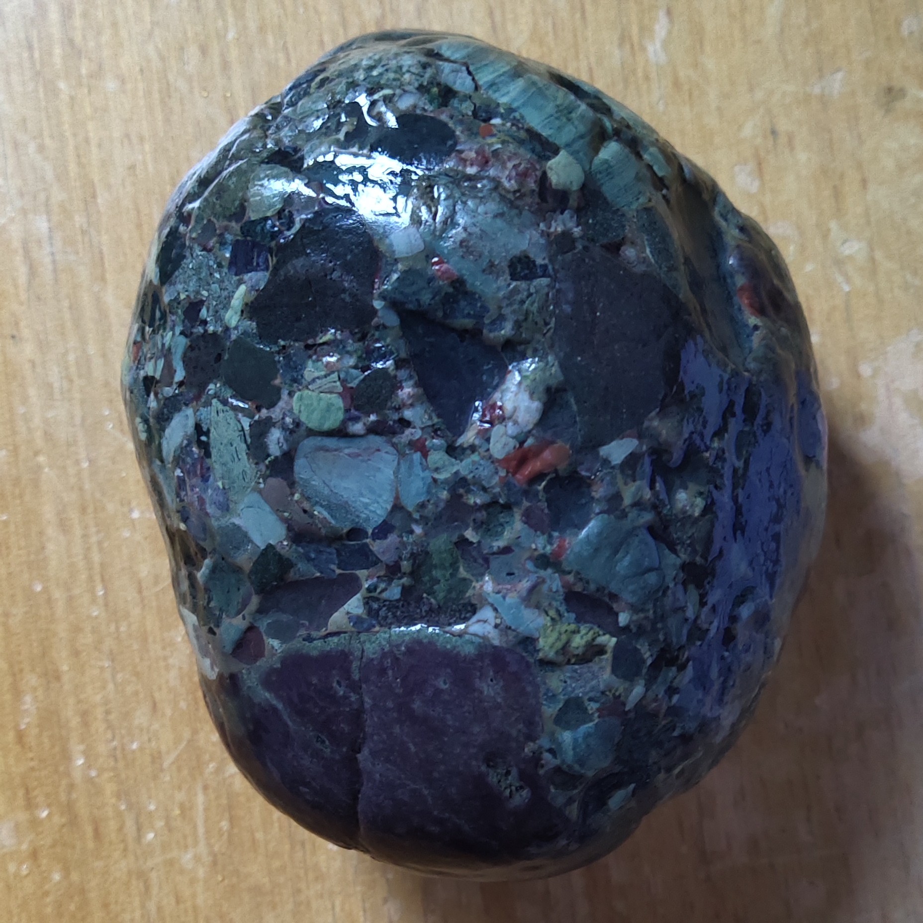 天然原石，彩陨，角砾岩，天外来客