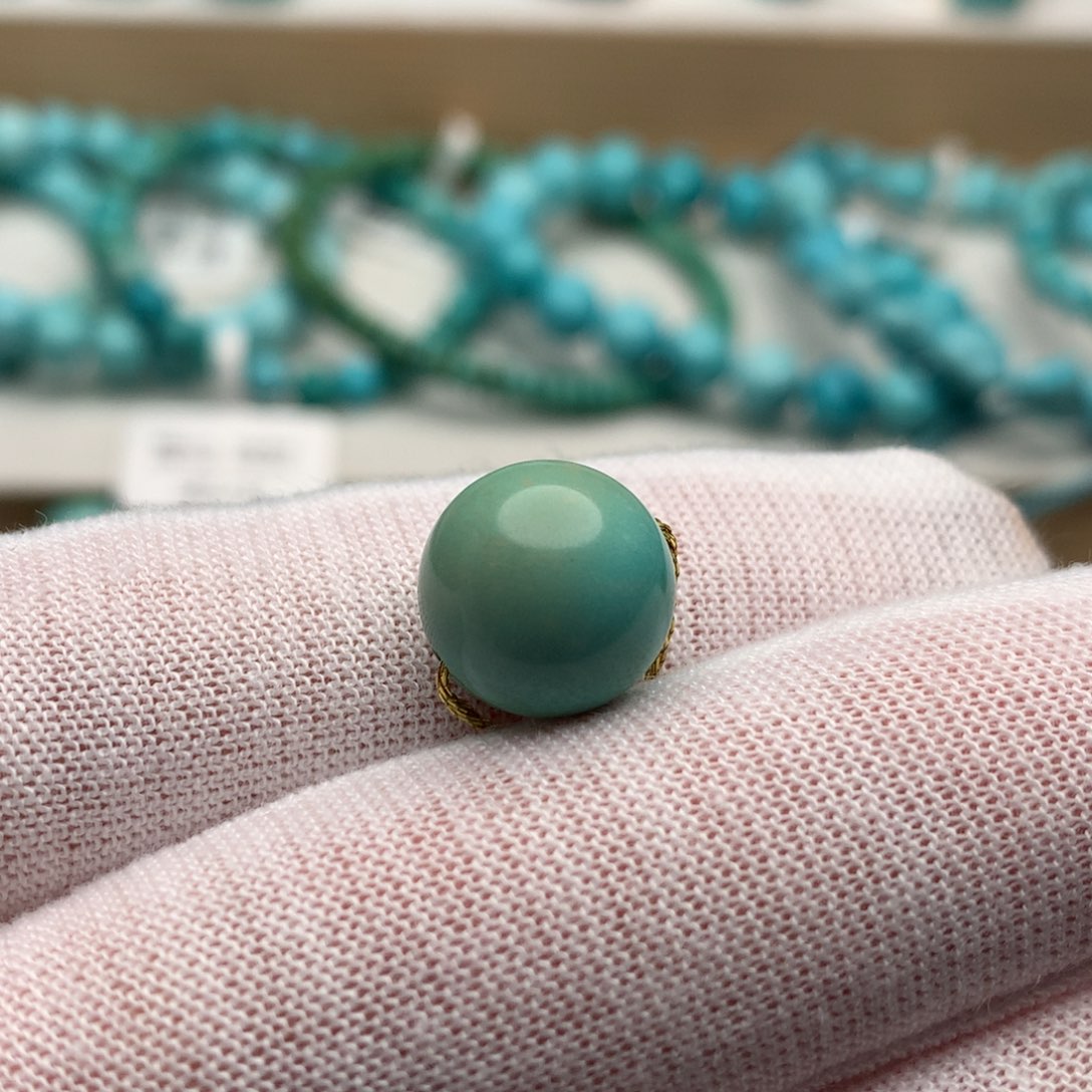 绿松石未镶嵌珠宝奇石11.6mm