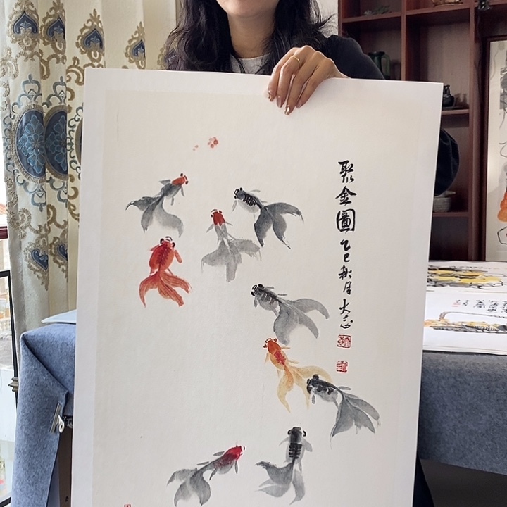 国画纯手绘国画写意作品45*68