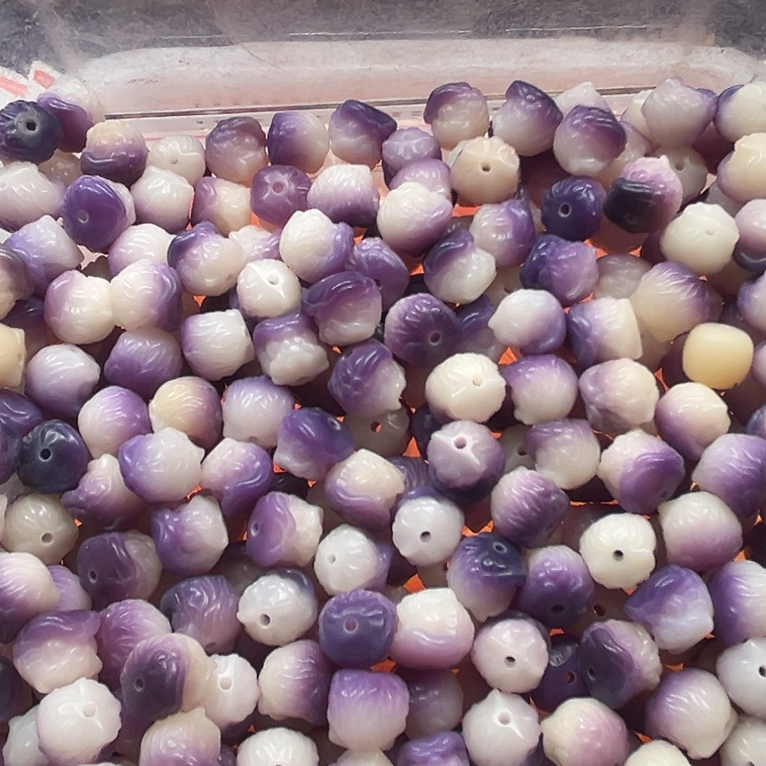 菩提根/象牙果手串20颗紫色醒狮