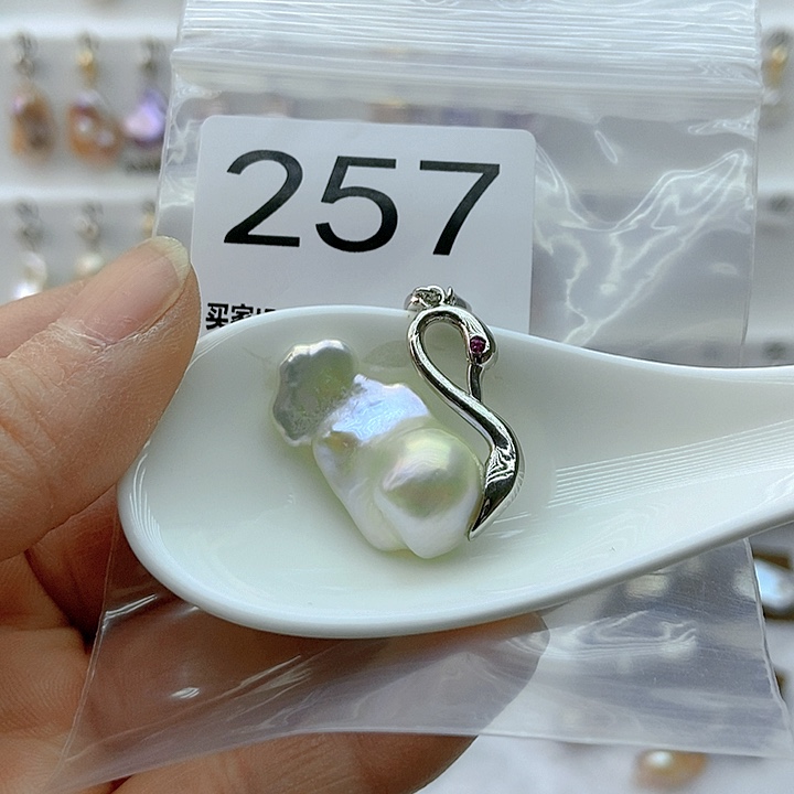 淡水珍珠颈饰银S925镶嵌